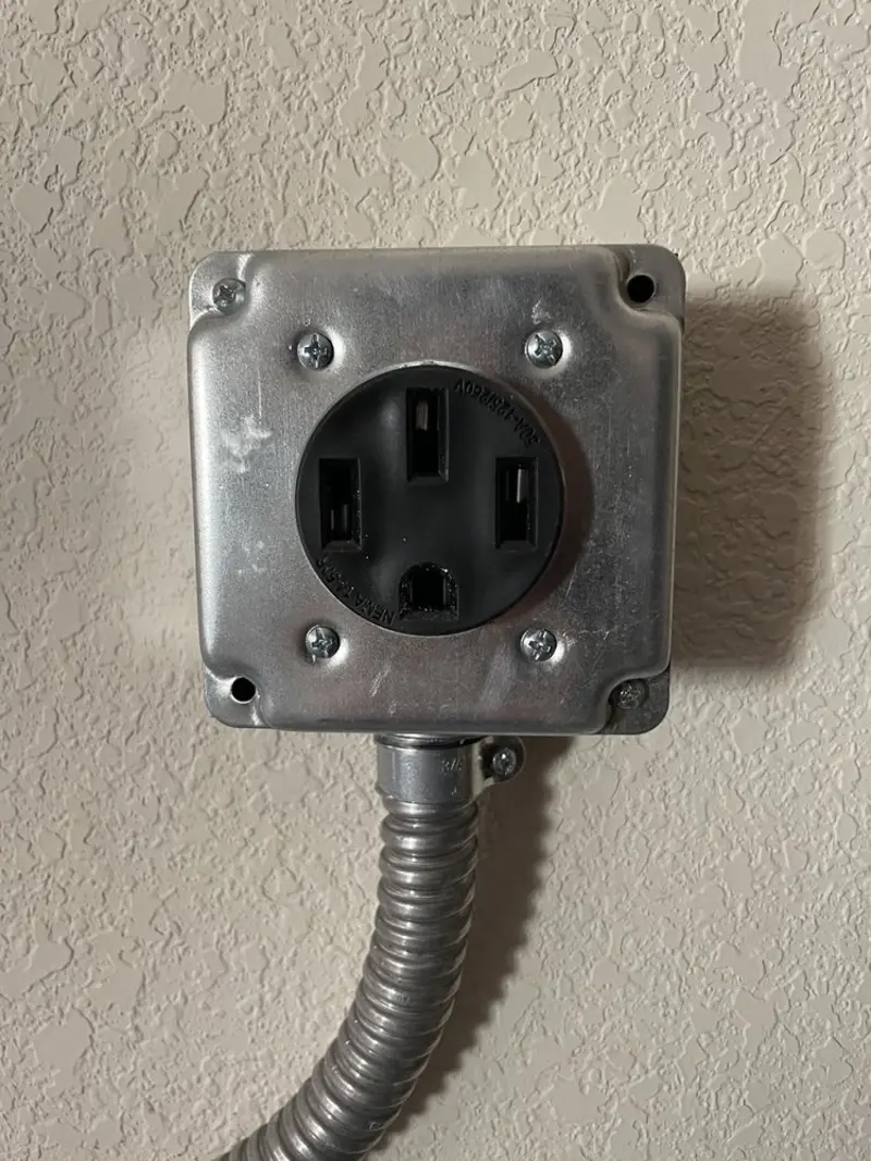 NEMA 14-50 outlet installed for Electrical Panel Upgrade in Overland